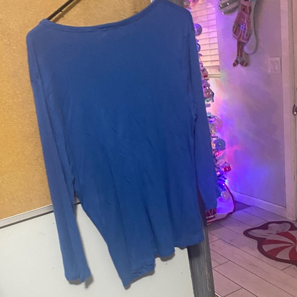 Talbots Royal Blue V-Neck Blouse - Picture 3 of 3